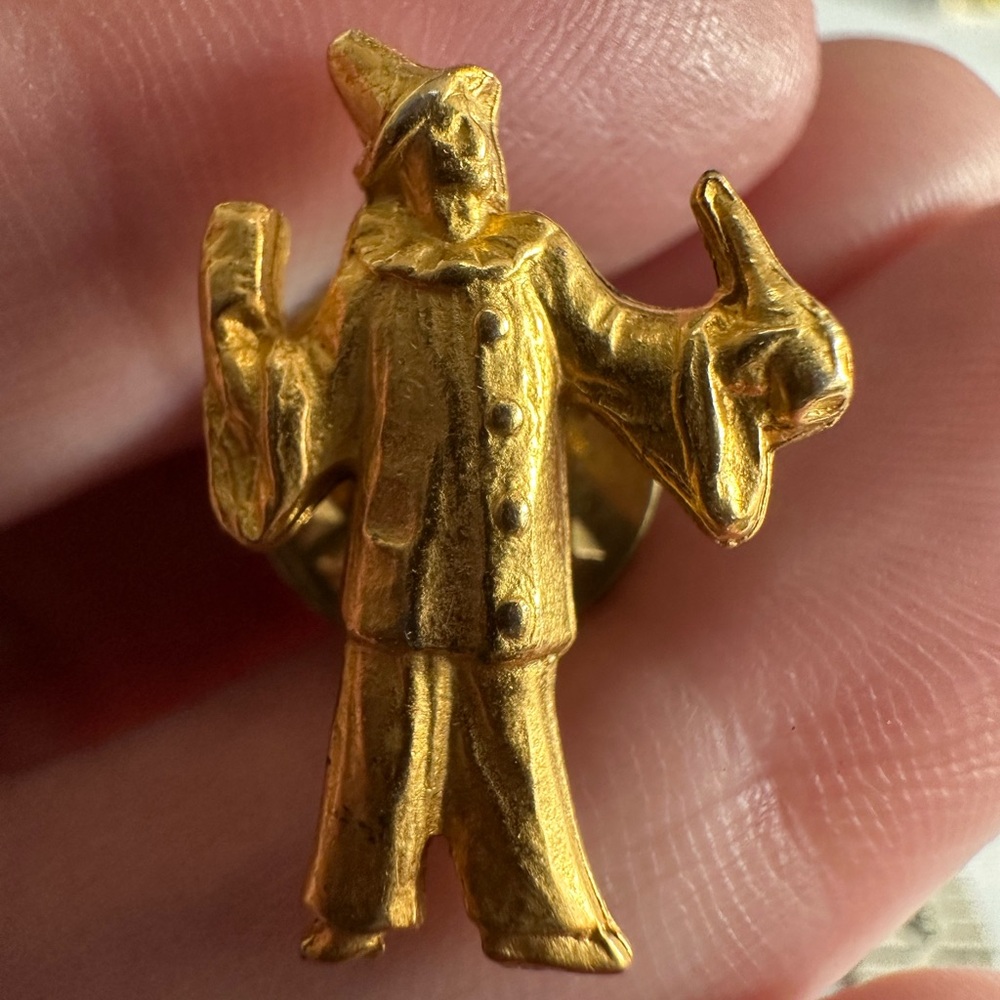 Vintage Pagliacci Clown Jester tie tack lapel pin